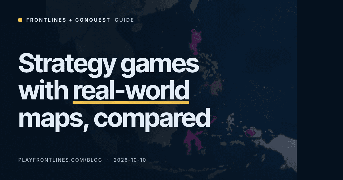 Browser Strategy Games With Real-World Maps, Compared