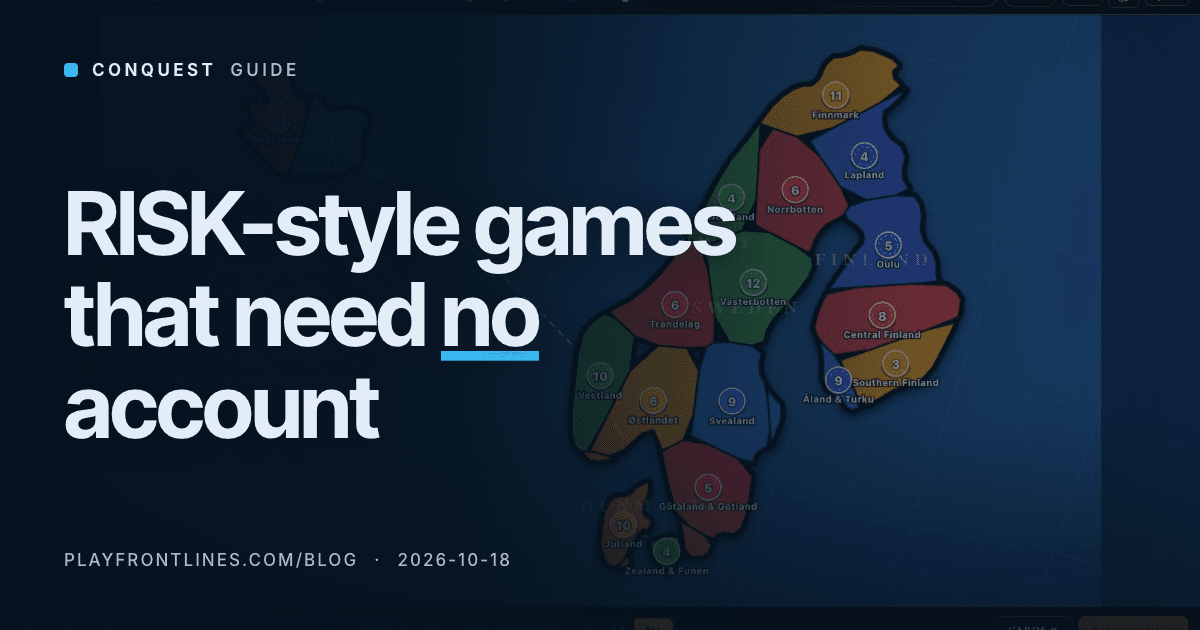 RISK-Style Browser Games: Which Need No Account?